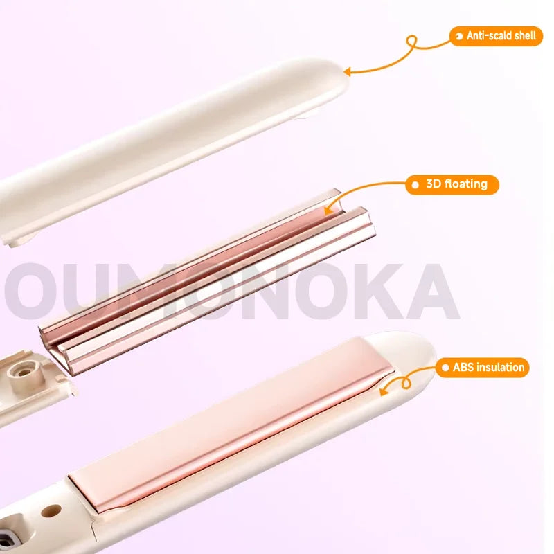 3-in-1 Mini Hair Straightener and Curling Iron
