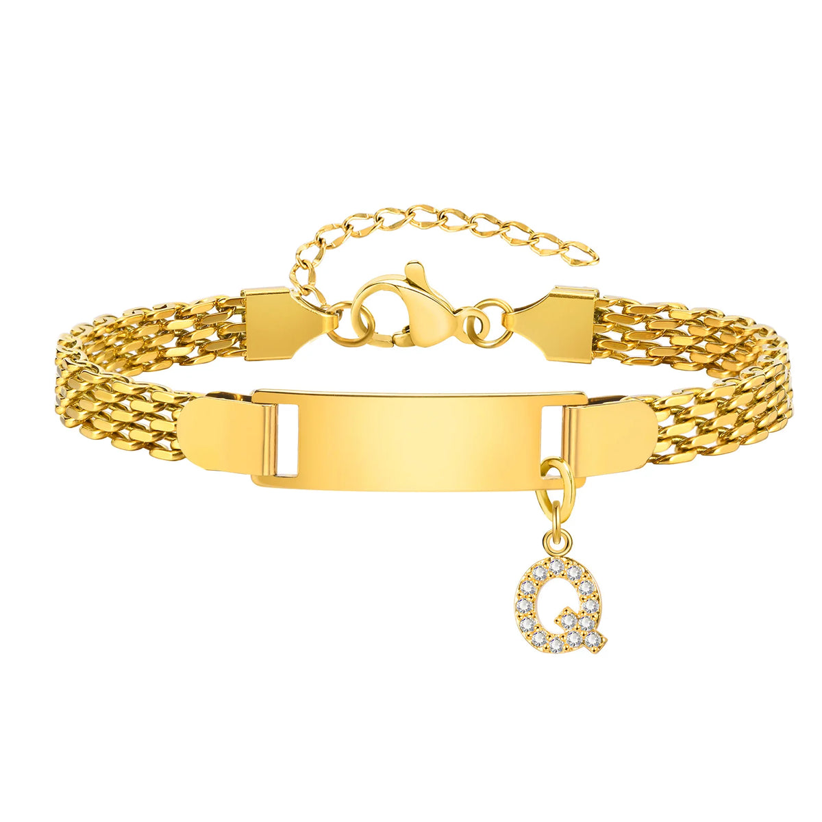 Personalized Stainless-Steel Initial Bracelet