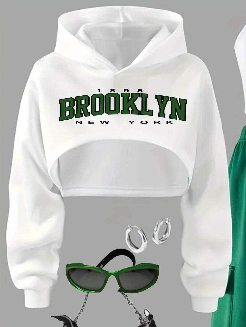 Girls' 3-Piece Brooklyn Print Hoodie, Tank & Cargo Pants Set