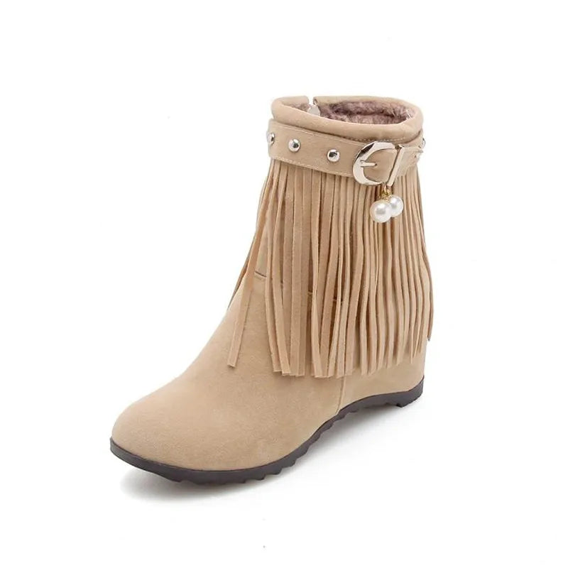 Women's Ankle Boots with 6 cm Height-Boosting Heel | Model Pink