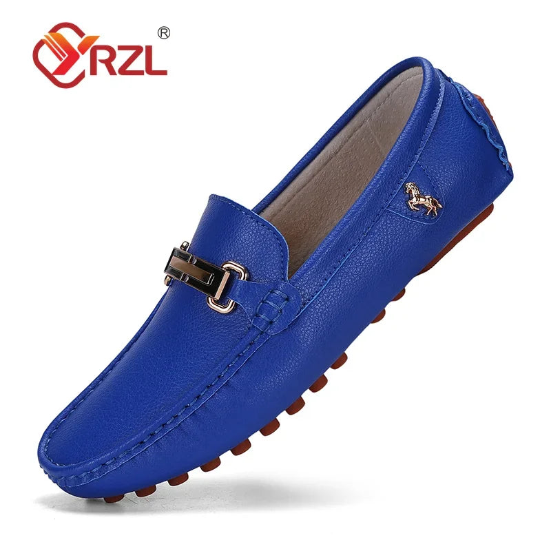 YRZL Men’s Faux-Leather Slip-On Loafers