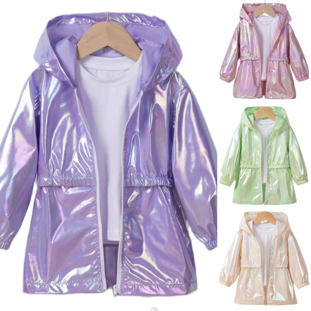 Kids' Hooded Lightweight Zip Jacket