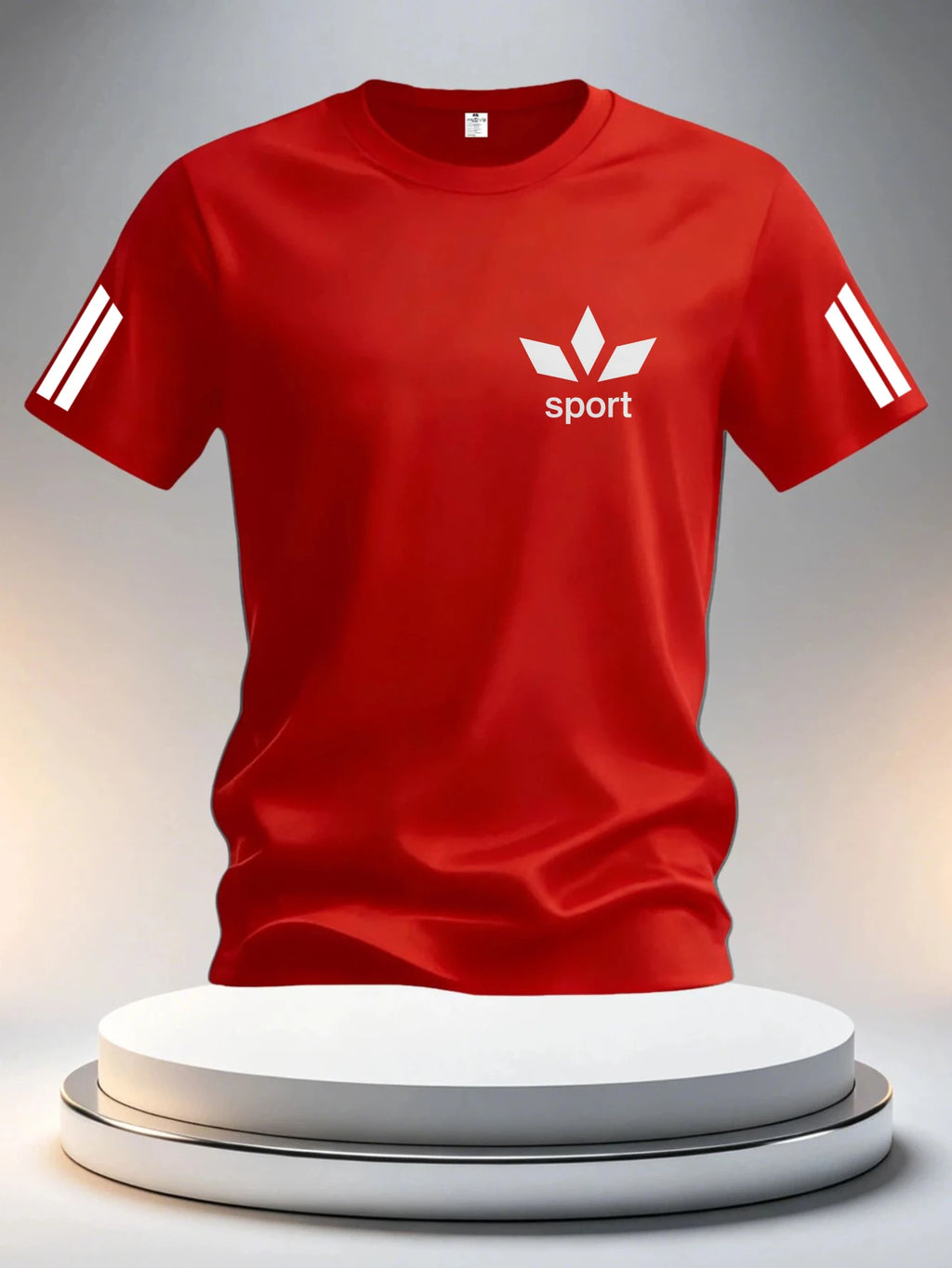 Men's Striped Graphic Sport T-Shirt