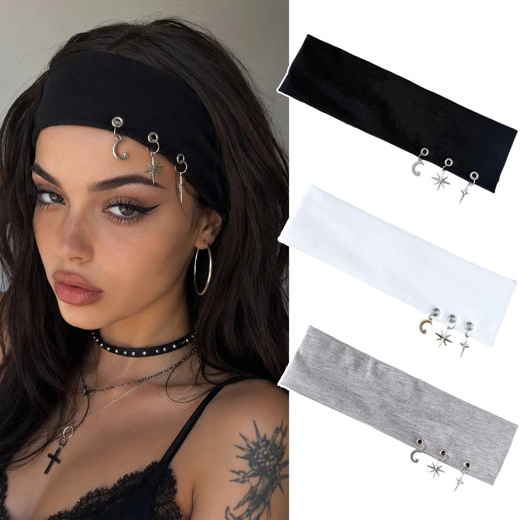 Women's Y2K Star & Moon Elastic Headband