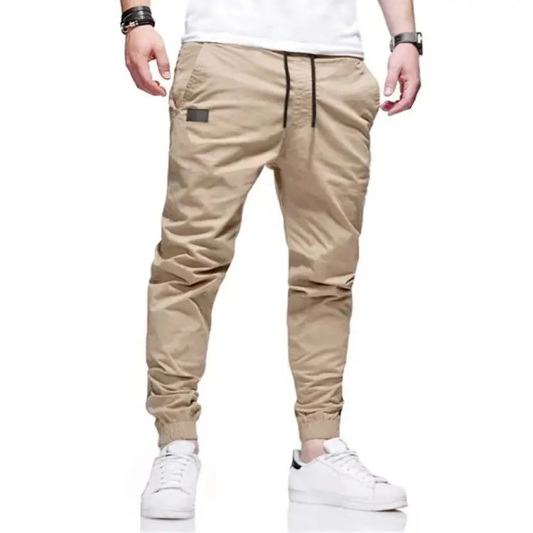Men's Slim-Fit Herringbone Cargo Jogger Pants