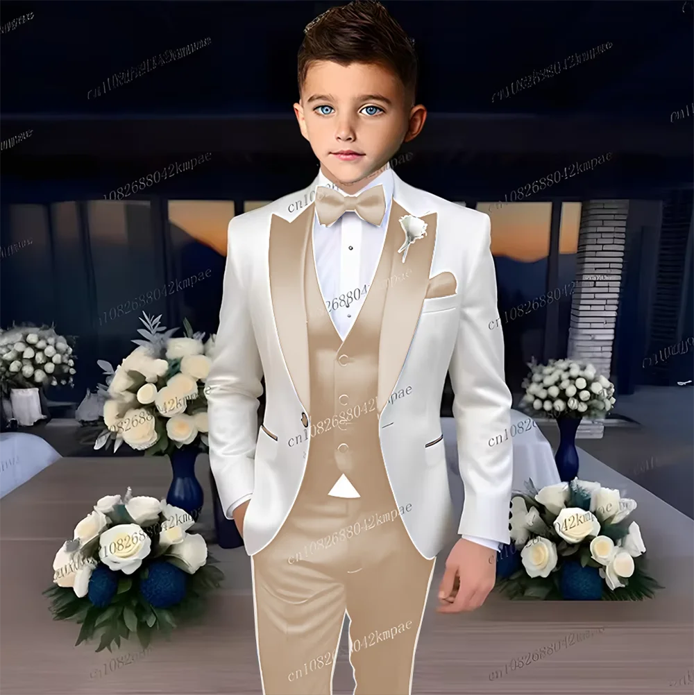 Boys’ 3-Piece Formal Suit – Blazer, Vest & Trousers