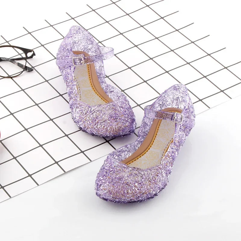 Girls' Buckle-Strap PU Leather Sandals