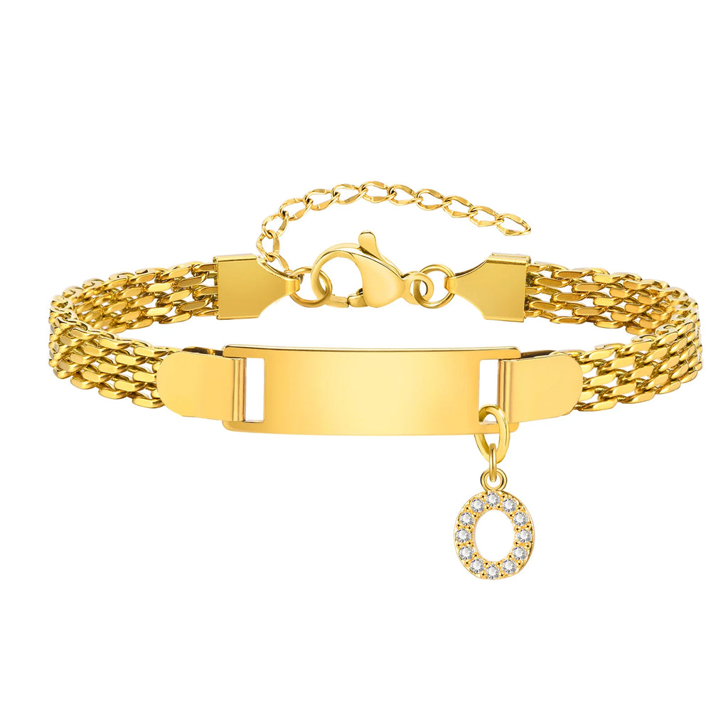 Personalized Stainless-Steel Initial Bracelet