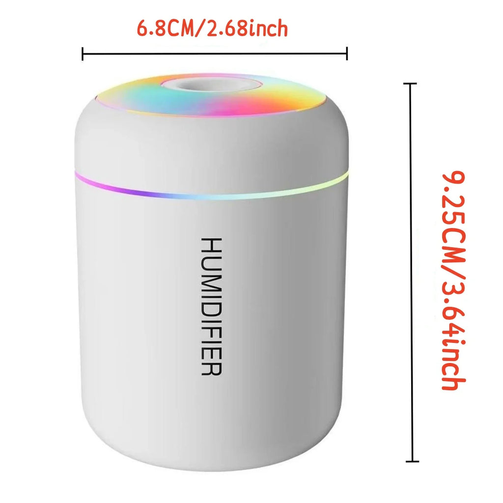 Mini USB Humidifier with Mist and Light, 180 ml