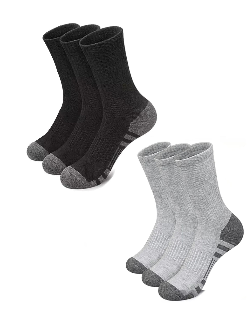 Men's Mid-Crew Cotton Athletic Socks