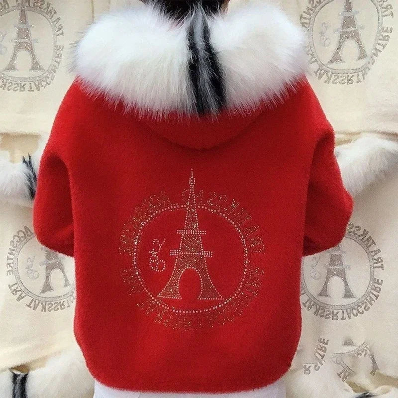 Women's Hooded Faux-Fur Look Winter Coat
