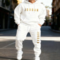 Men's Printed Hoodie & Sweatpants Two-Piece Set