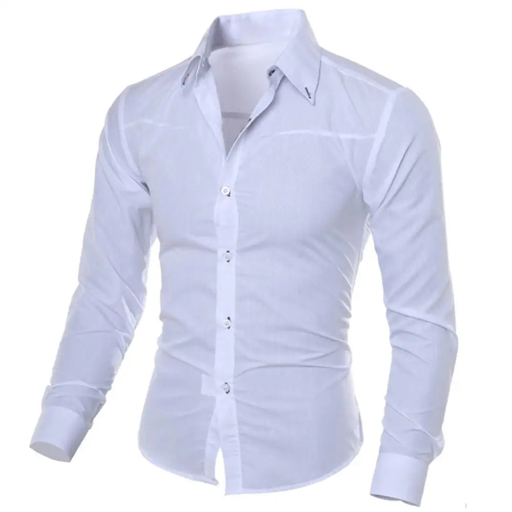 Men’s Slim-Fit Long-Sleeve Dress Shirt