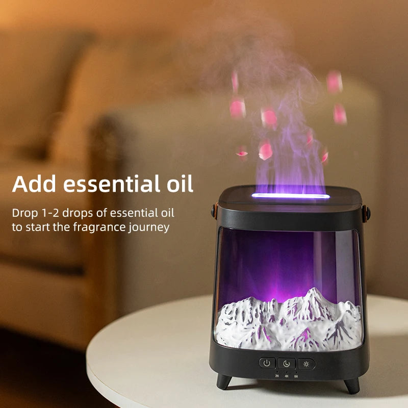 Aurora Flame-Effect USB Humidifier & Aroma Diffuser with Remote
