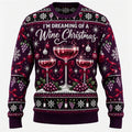 Wine Makes Christmas Merrier Printed Crewneck Sweatshirt