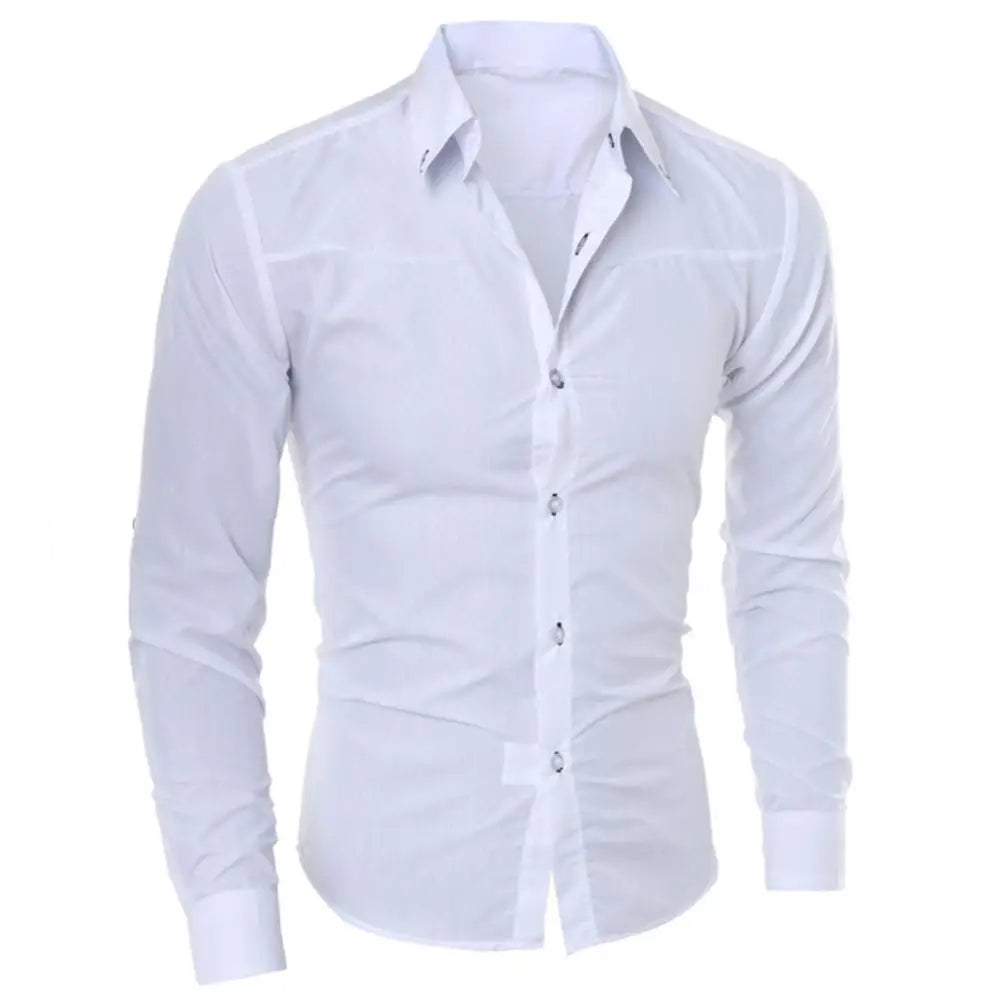 Men’s Slim-Fit Long-Sleeve Dress Shirt