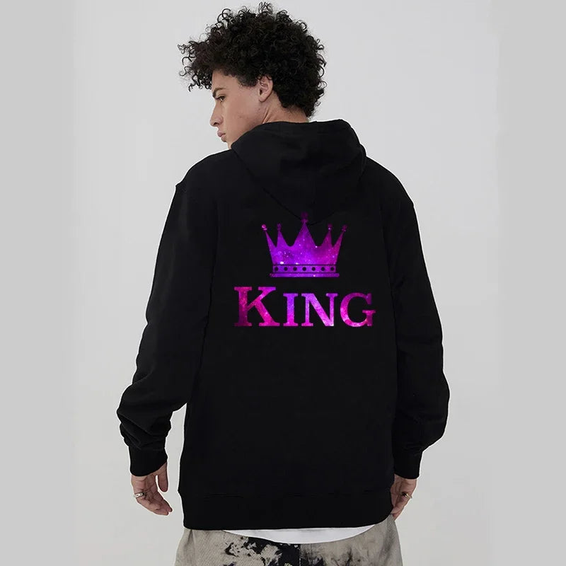 King & Queen Starry-Sky Graphic Hoodie