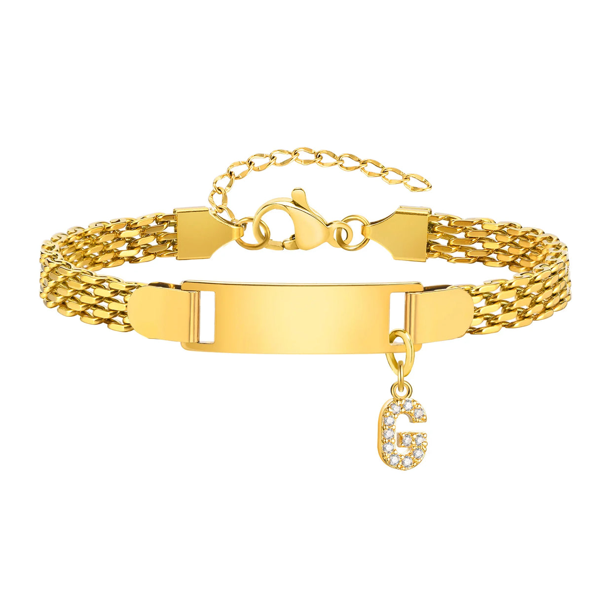 Personalized Stainless-Steel Initial Bracelet