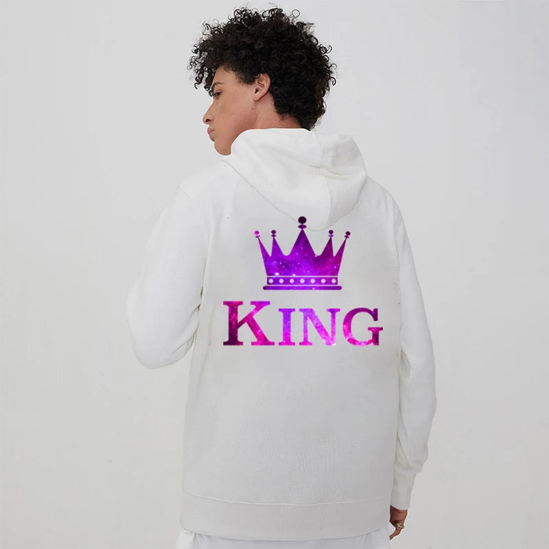 King & Queen Starry-Sky Graphic Hoodie