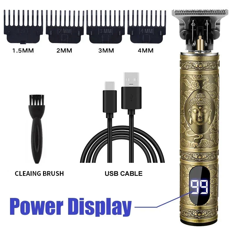 Cordless USB Hair Clipper with Stainless Steel Blade