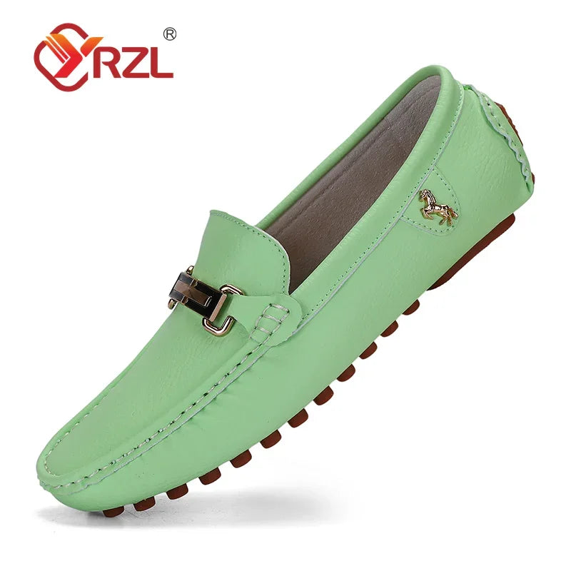 YRZL Men’s Faux-Leather Slip-On Loafers