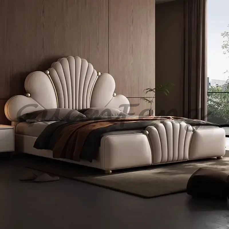 Modern Bed Frame with Air-Pressure Lift Structure