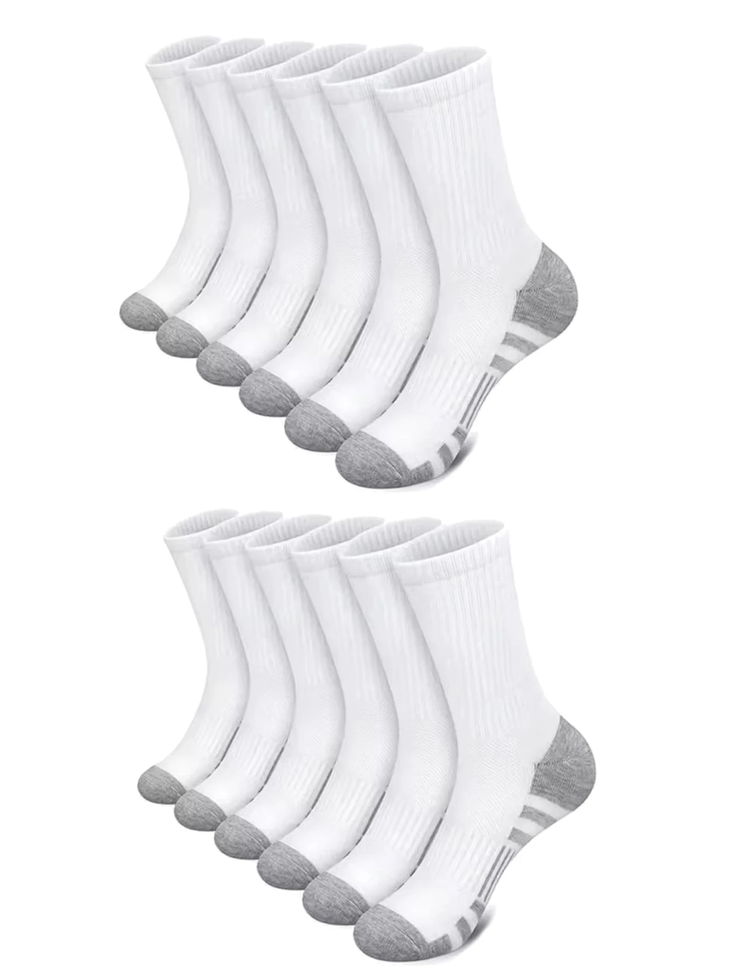 Men's Mid-Crew Cotton Athletic Socks