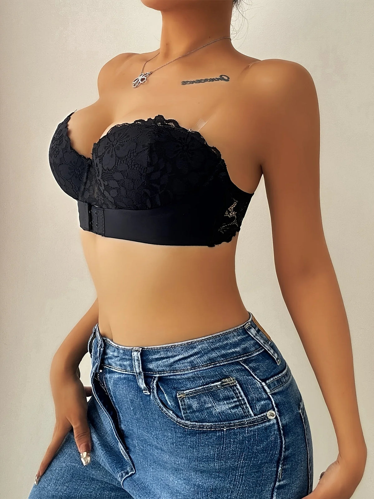 Women's Strapless Lace Underwire Bra