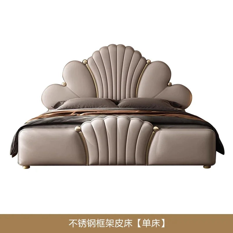 Modern Bed Frame with Air-Pressure Lift Structure