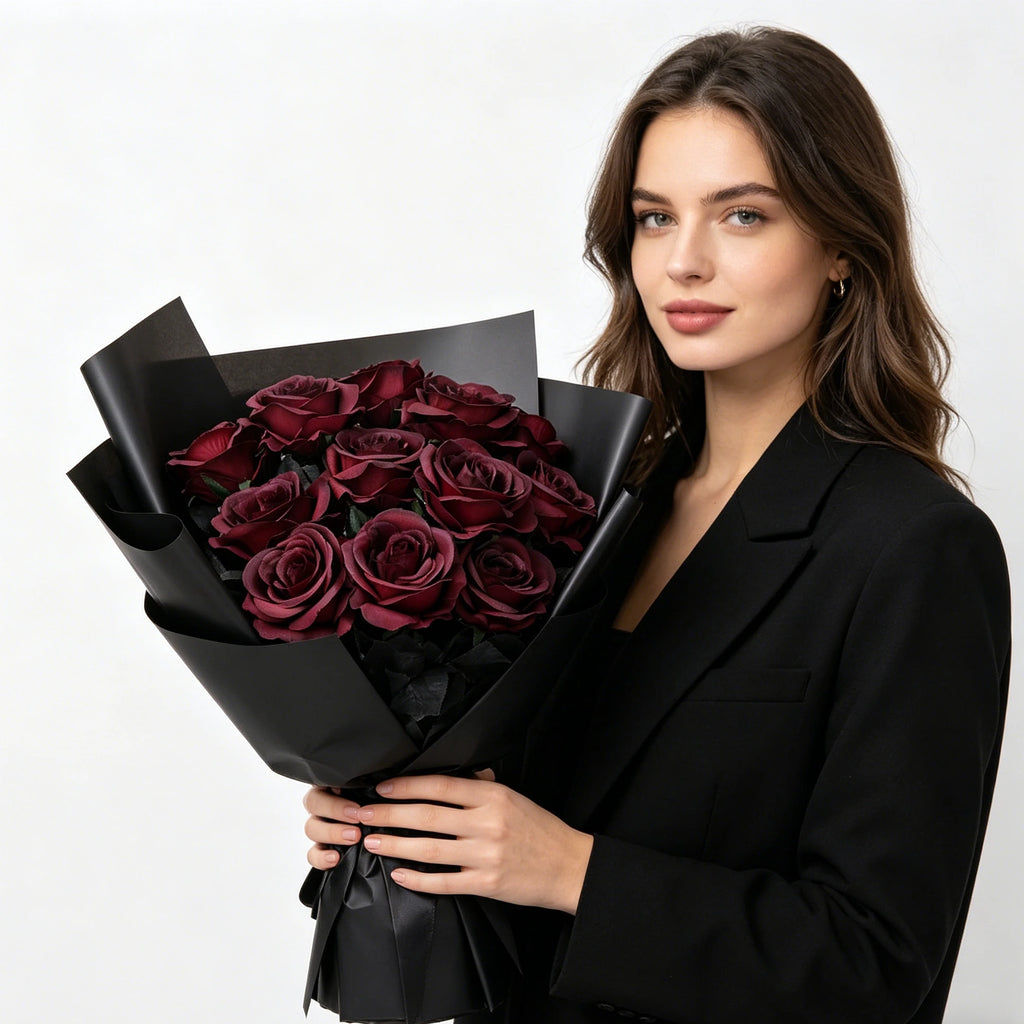 Artificial Silk Rose Bouquet, 52 cm