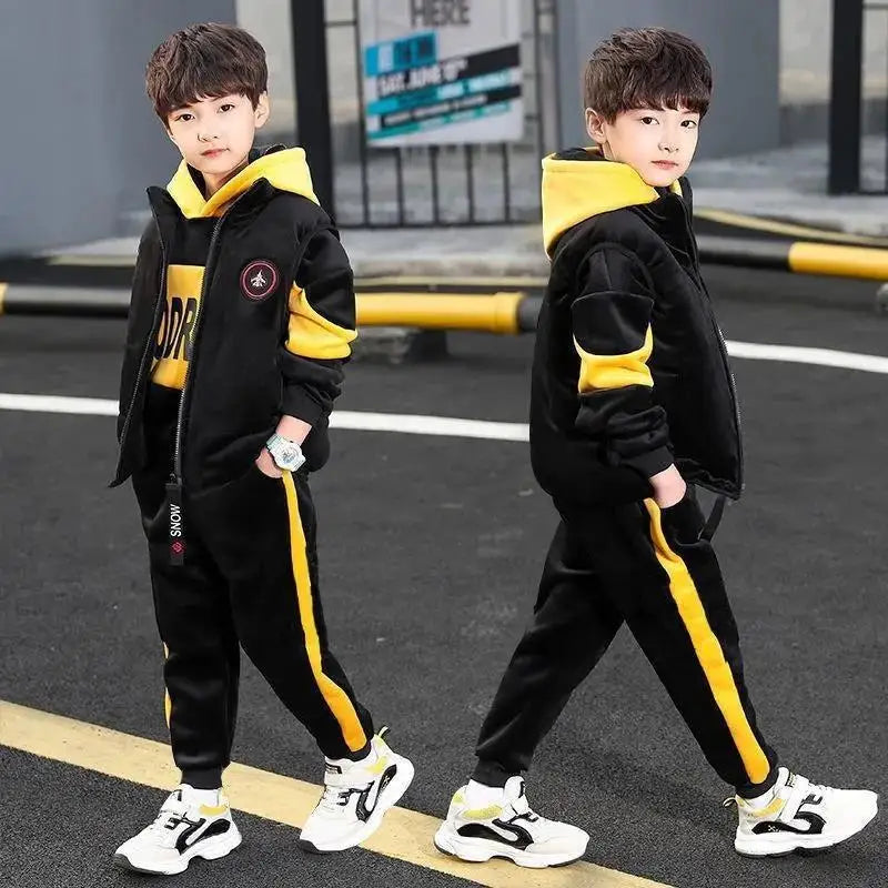 Kids’ 3-Piece Fleece Tracksuit – Jacket, Sweater & Trousers