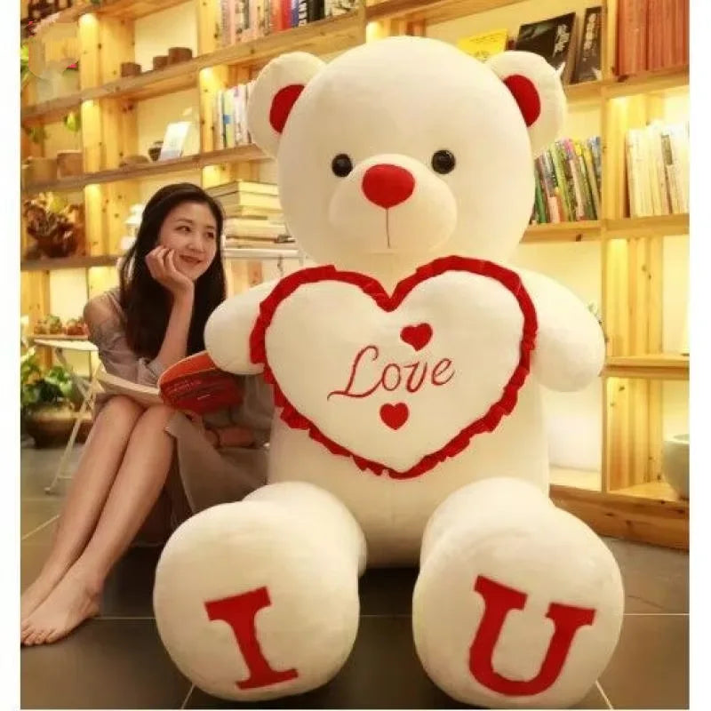 I Love You Plush Teddy Bear, 80 or 100 cm