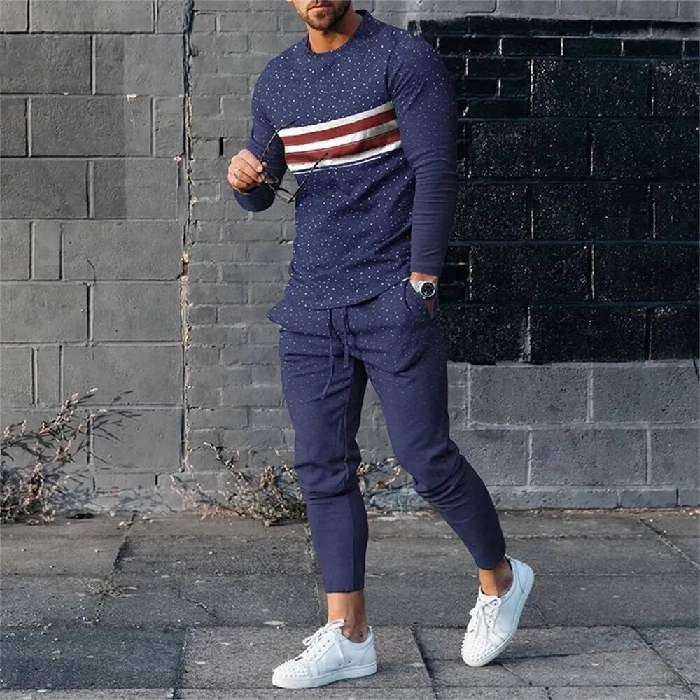 Men’s Printed Sweatshirt & Sweatpants Set