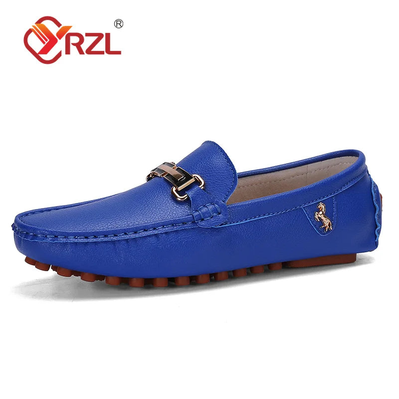 YRZL Men’s Faux-Leather Slip-On Loafers
