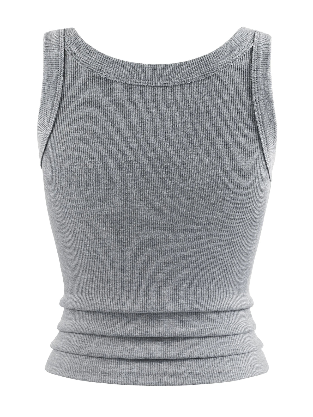 Cherry Print Ribbed Knit Tank Top