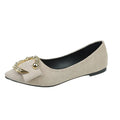 Women's Pointed-Toe Slip-On Loafers with Metal Detail