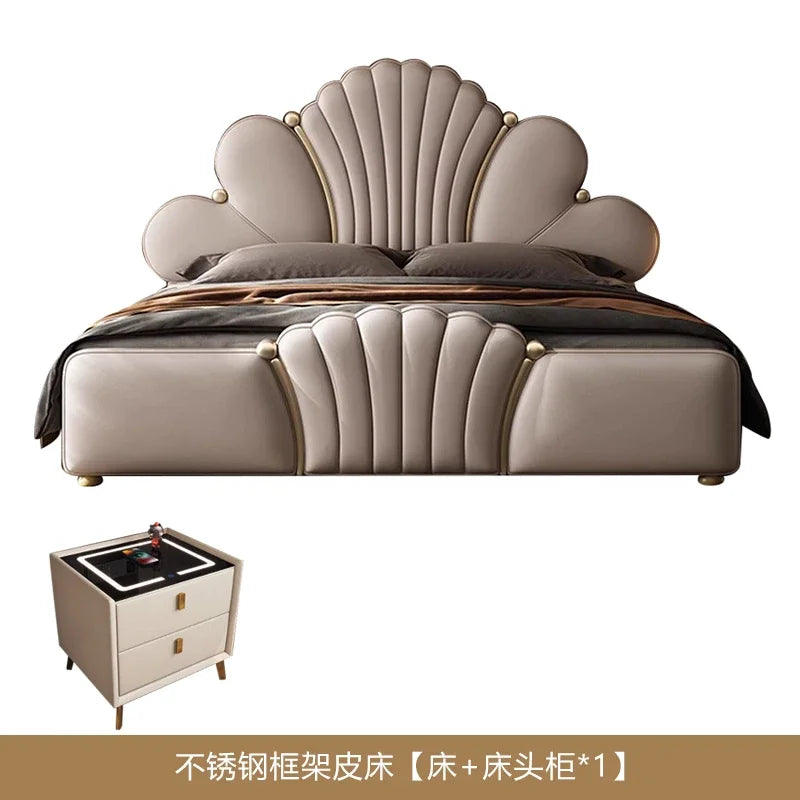 Modern Bed Frame with Air-Pressure Lift Structure
