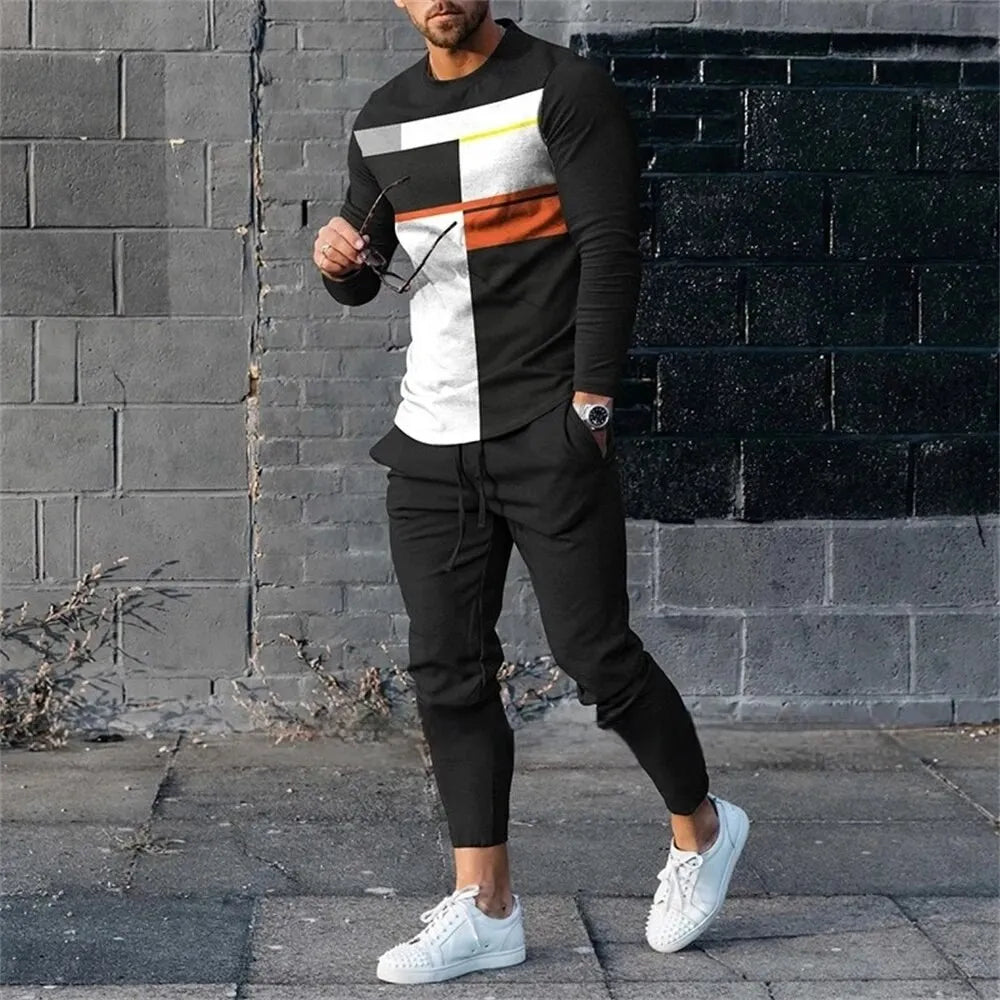 Men’s Printed Sweatshirt & Sweatpants Set