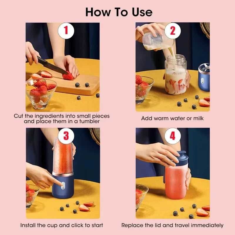 Portable USB Personal Blender, 6 Blades