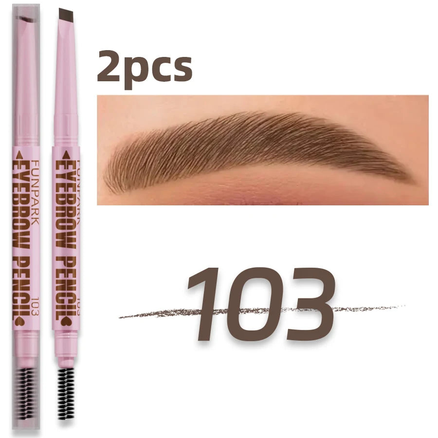 2-in-1 Waterproof Eyebrow Pencil with Spoolie Brush