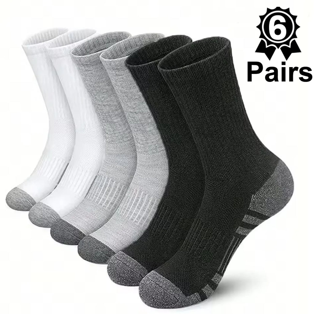 Men's Mid-Crew Cotton Athletic Socks
