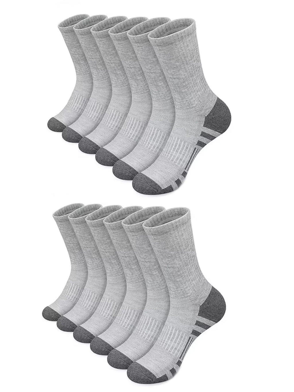Men's Mid-Crew Cotton Athletic Socks