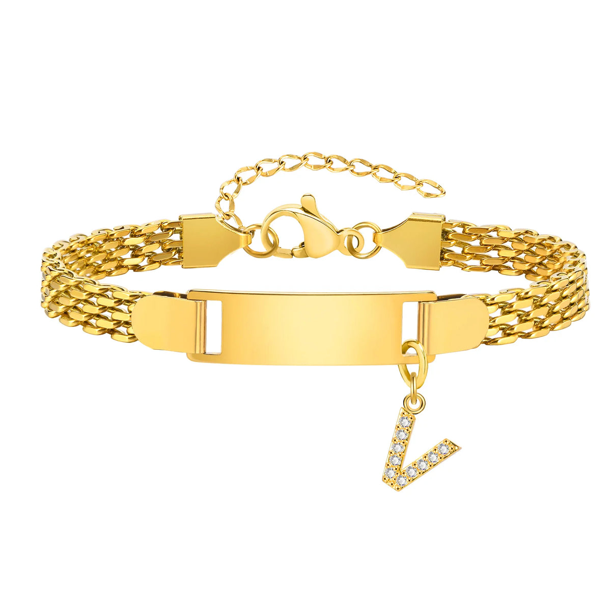 Personalized Stainless-Steel Initial Bracelet