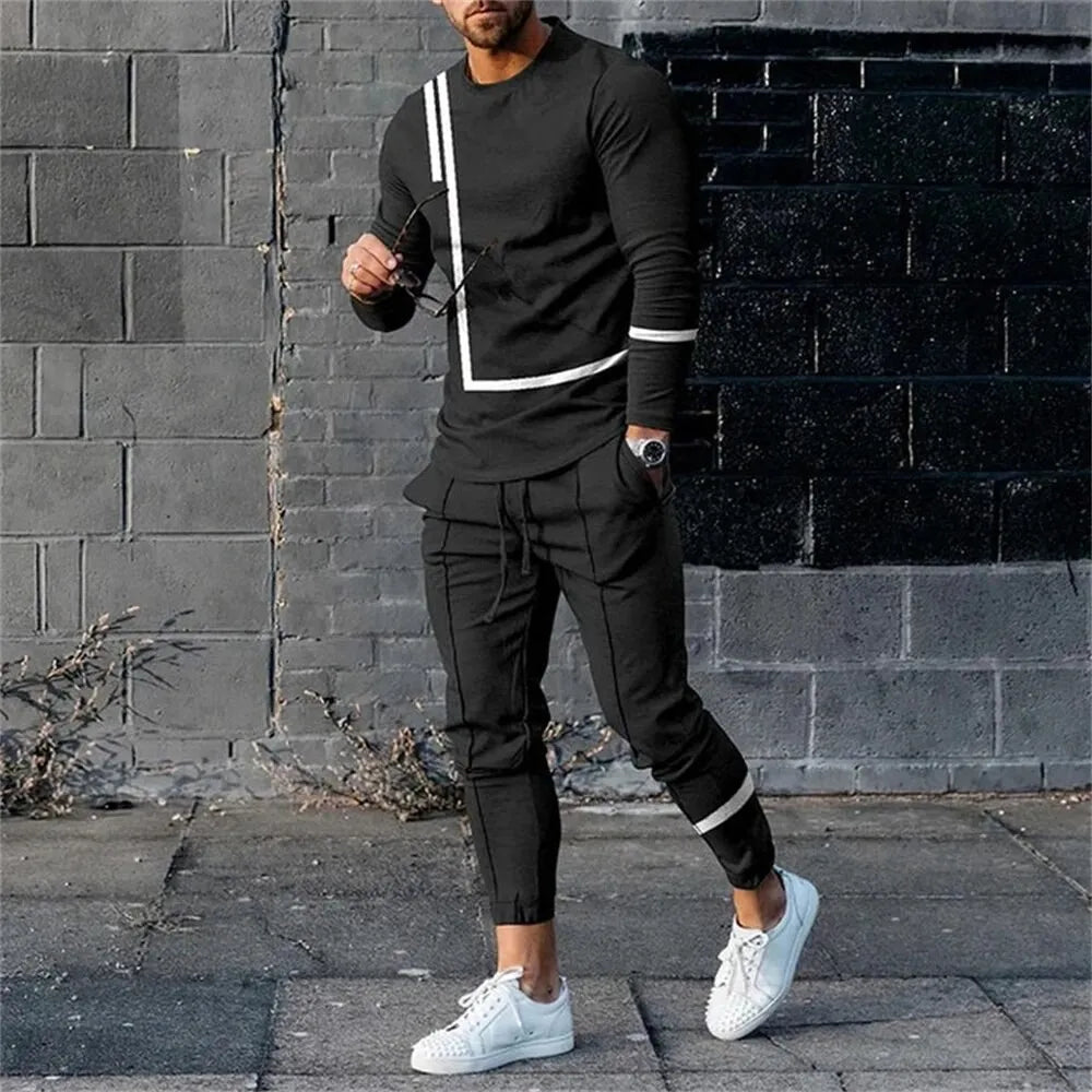 Men’s Printed Sweatshirt & Sweatpants Set