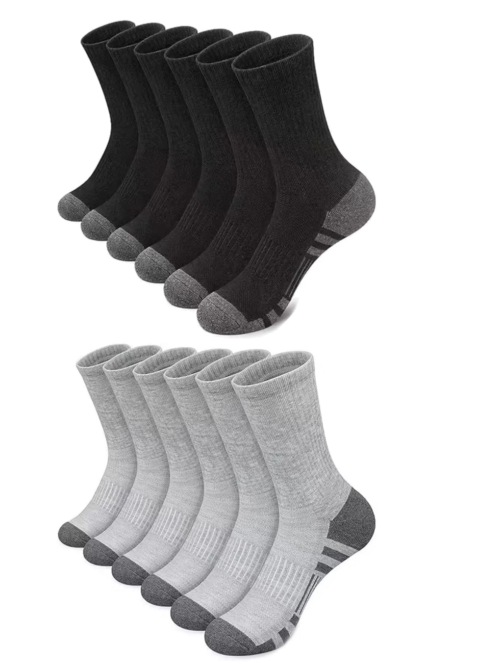 Men's Mid-Crew Cotton Athletic Socks