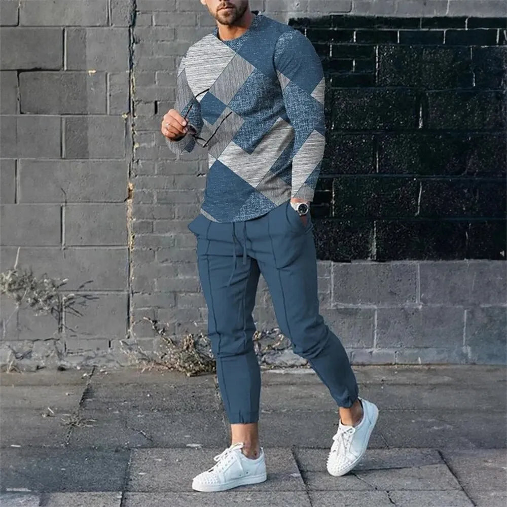 Men’s Printed Sweatshirt & Sweatpants Set