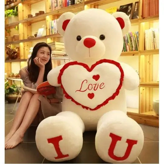 I Love You Plush Teddy Bear, 80 or 100 cm