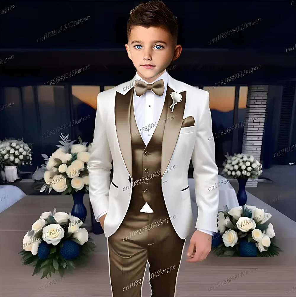 Boys’ 3-Piece Formal Suit – Blazer, Vest & Trousers