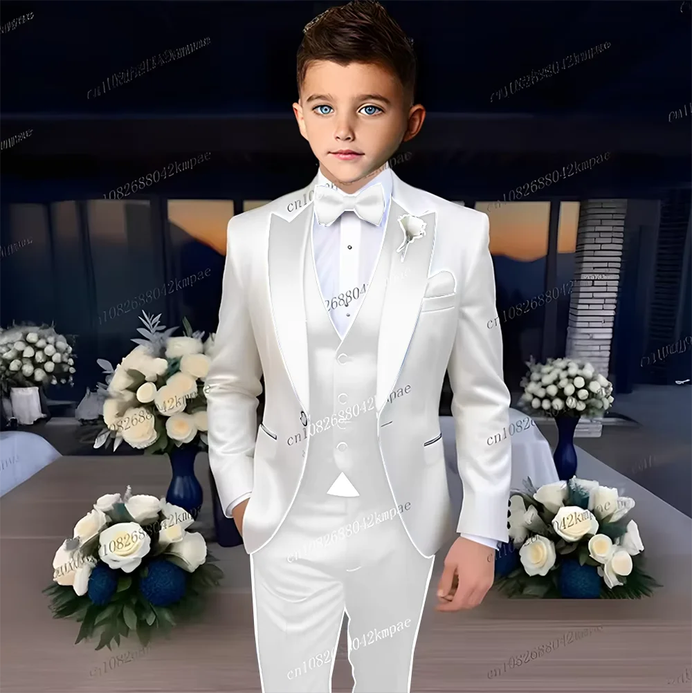 Boys’ 3-Piece Formal Suit – Blazer, Vest & Trousers