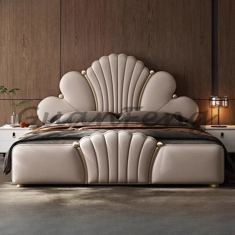 Modern Bed Frame with Air-Pressure Lift Structure